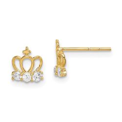 Sparkle Pop 14k Madi K CZ Crown Post Earrings