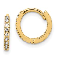 Whimsy Boo 14k Madi K CZ Hinged Hoop Earrings