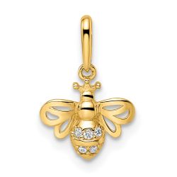 Tiny Star 14k Madi K CZ Bumble Bee Pendant