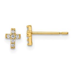 Luna 14k Madi K CZ Cross Post Earrings