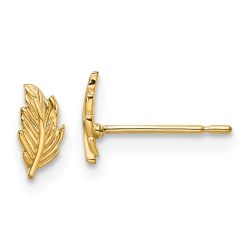 Muffin Nest 14k Madi K Leaf Post Earrings