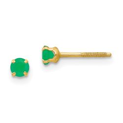 Glow Nook 14k Madi K 3mm Emerald Earrings