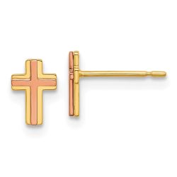 Bumble Pop 14k Madi K Two-tone Cross Post Earrings