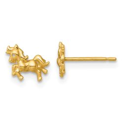 Doodle Bug 14k Madi K Polished Unicorn Childrens Post Earrings