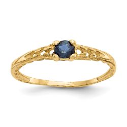 Lollipop Drift 14k Madi K 3mm Sapphire Birthstone Baby Ring