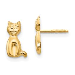 Cuddles Pop 14k Madi K Cat Earrings