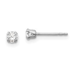 Dreamy Bear 14k White Gold Madi K 3MM CZ Earrings