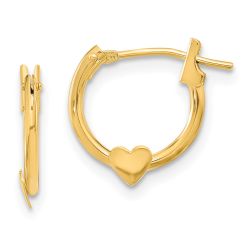 Cuddles Spark 14k Madi K Heart Hoop Earrings
