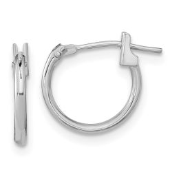Sparkle 14k White Gold Madi K Hoop Earrings