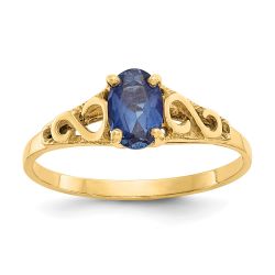 Snowflake Shine 14k Madi K Synthetic Sapphire Spinel Ring