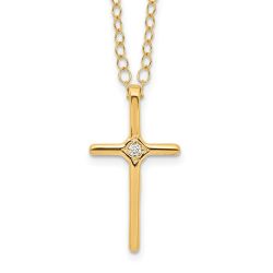 Luna Nook 14k Madi K .01ct Diamond Cross Necklace