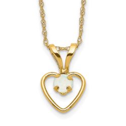Sparkle 14k Madi K 3mm Opal Heart Necklace