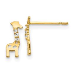 Glow Nest 14k Madi K CZ Giraffe Post Earrings