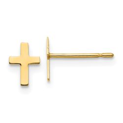 Pumpkin Boo 14k Madi K Children's Cross Post Earrings