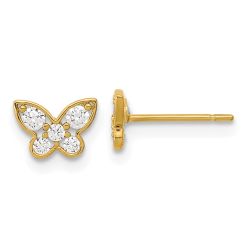 Sunbeam Nest 14k Madi K Madi K Kids CZ Butterfly Post Earrings