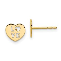 Giggles Bug 14k Madi K Love Heart Post Earrings