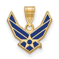 Solea Sterling Silver Gold-plated LogoArt U.S. Air Force Small Enameled Pendant