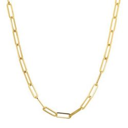 Lysandra 14K Yellow Gold 3.4mm 24-Inch Paperclip Chain
