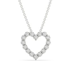  Radiant Diamond Heart Pendant - .25 CTW Lab-Grown Diamonds