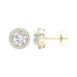 Halo Stud Earrings (Round)