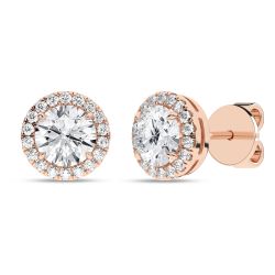 Halo Stud Earrings (Round)