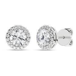 Halo Stud Earrings (Round)