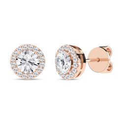 Halo Stud Earrings (Round)