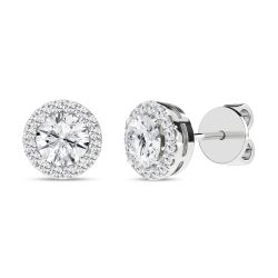 Halo Stud Earrings (Round)