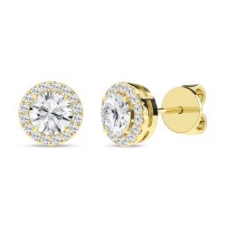 Halo Stud Earrings (Round)