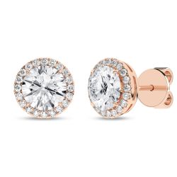 Halo Stud Earrings (Round)