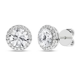 Halo Stud Earrings (Round)