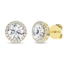 Halo Stud Earrings (Round)