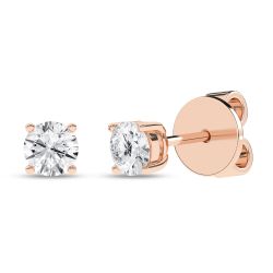 Solitaire Stud Earrings (Round)