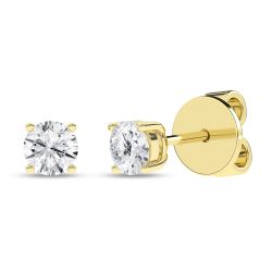 Solitaire Stud Earrings (Round)
