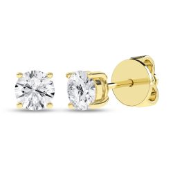 Solitaire Stud Earrings (Round)