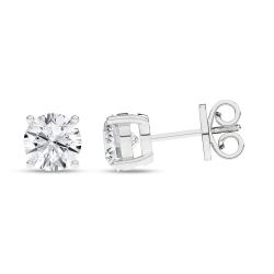 Solitaire Stud Earrings (Round)