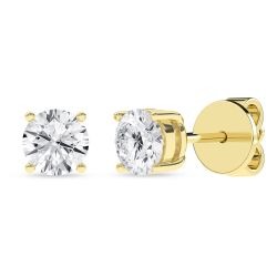Solitaire Stud Earrings (Round)