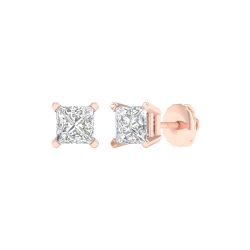 Solitaire Stud Earrings (Princess)