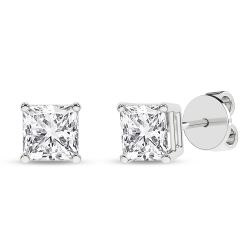 Solitaire Stud Earrings (Princess)
