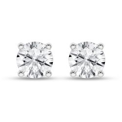 Solitaire Stud Earrings (Round)