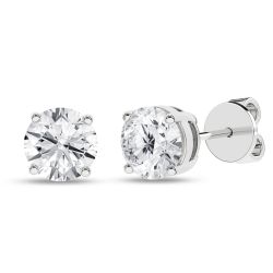 Solitaire Stud Earrings (Round)