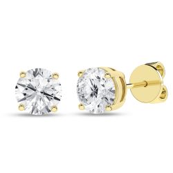 Solitaire Stud Earrings (Round)