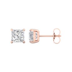 Solitaire Stud Earrings (Princess)