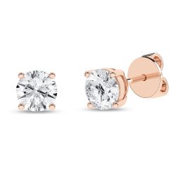 Solitaire Stud Earrings (Round)