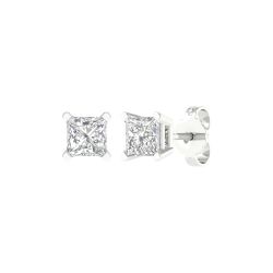 Solitaire Stud Earrings (Princess)