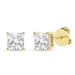 Solitaire Stud Earrings (Princess)