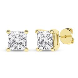 Solitaire Stud Earrings (Princess)