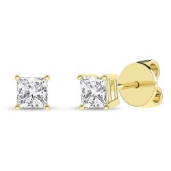 Solitaire Stud Earrings (Princess)