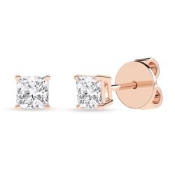 Solitaire Stud Earrings (Princess)