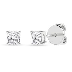 Solitaire Stud Earrings (Princess)